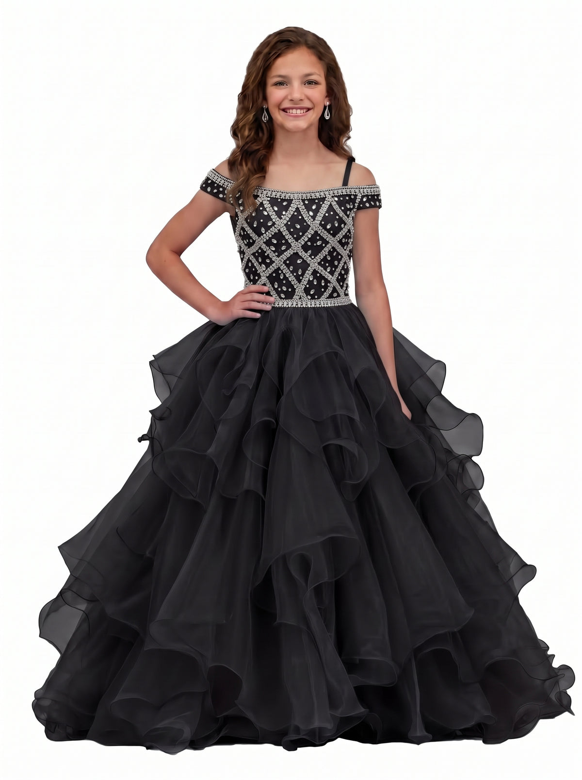 Girwem Black girls pageant dress - GRPD10005