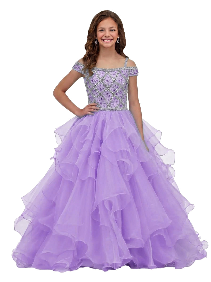 Girwem Lavender girls pageant dress - GRPD10005