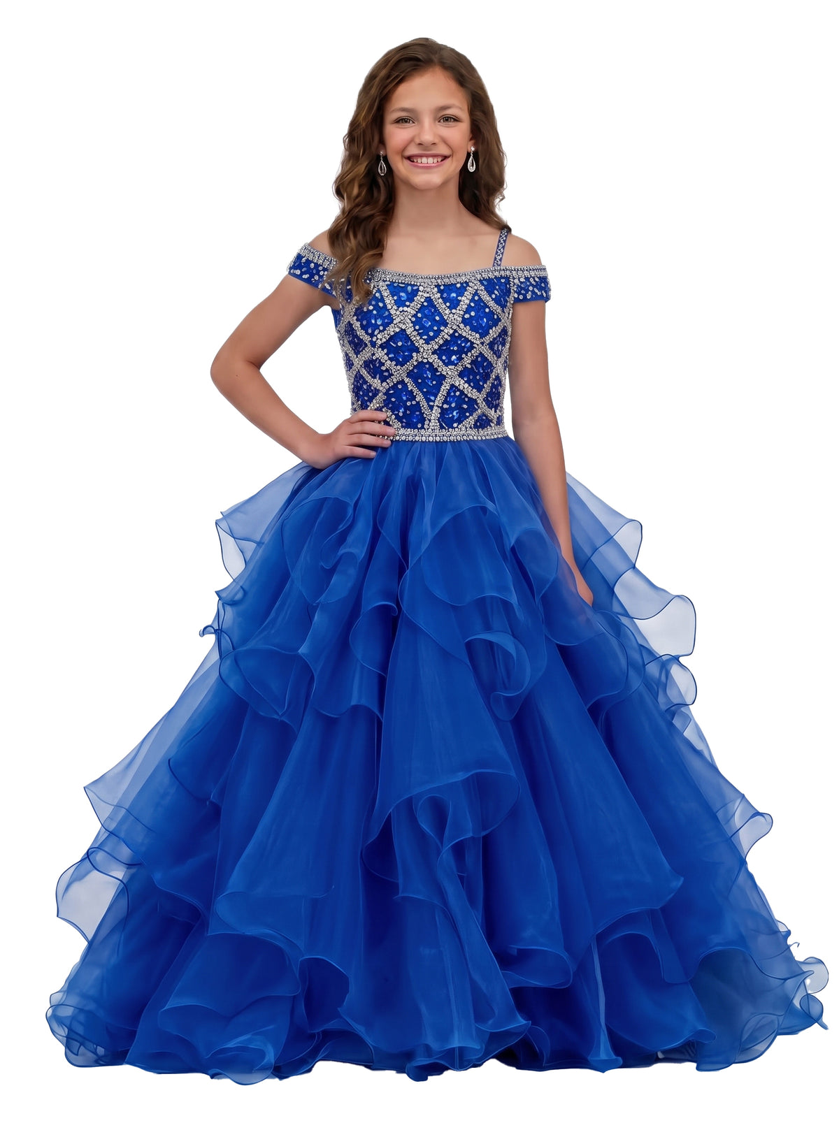 Girwem Royal Blue girls pageant dress - GRPD10005