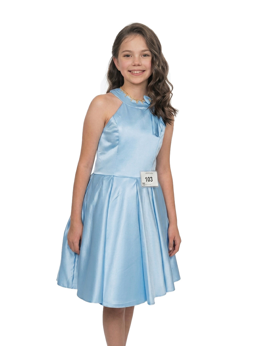 GIRWEM ST10001 Baby Blue Short Dress