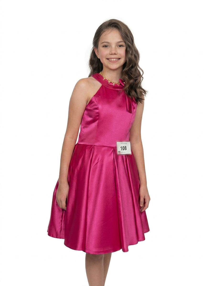 GIRWEM ST10001 Fuchsia Short Dress
