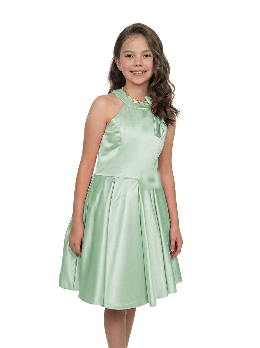 GIRWEM ST10001 Mint Green Front Short Dress
