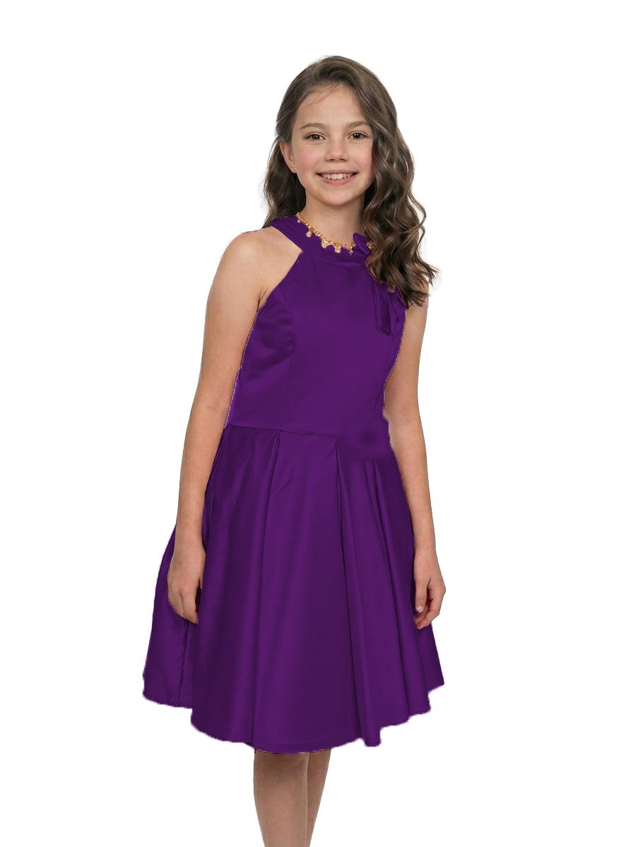 GIRWEM ST10001 Purple Short Interview Dress
