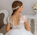 Girls Lace Tulle Flower Girl Dress with Sleeves #GRFL1001